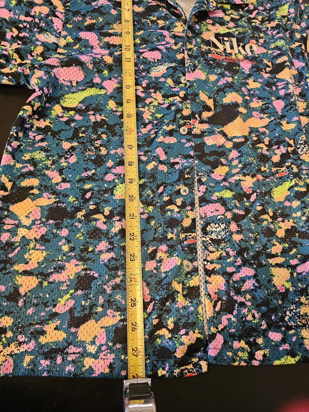 Nike Dri-FIT Colorful Graphic Shirt Size S Green Multicolor Thailand Nike Treck - Picture 10 of 10